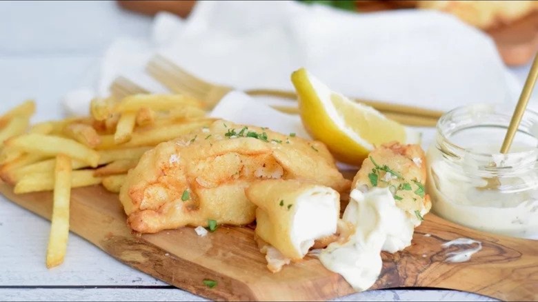 fried fish with french fries