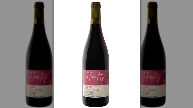 Bottle of Florility Organic Pinot Noir from Aldi.