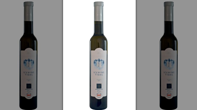 Slender bottles of Specially Selected ice wine.