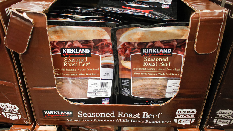 Packages of Kirkland Seasoned Roast Beef
