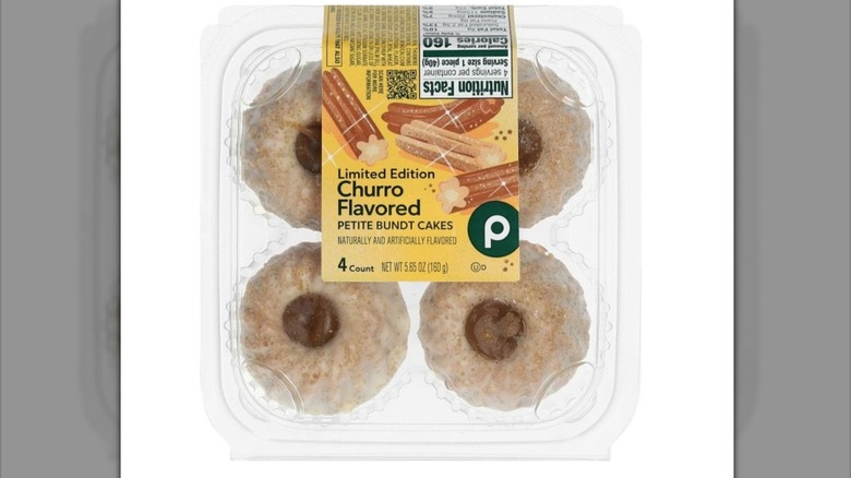 Package of four churro-flavored petite Bundt cakes from Publix