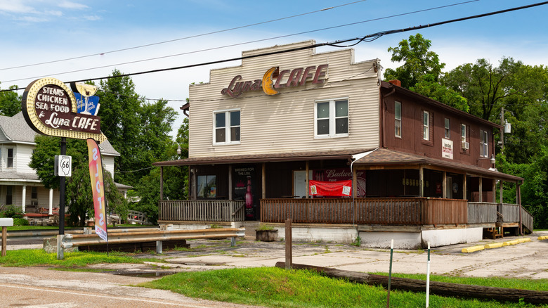 The exterior of Luna Cafe during the day