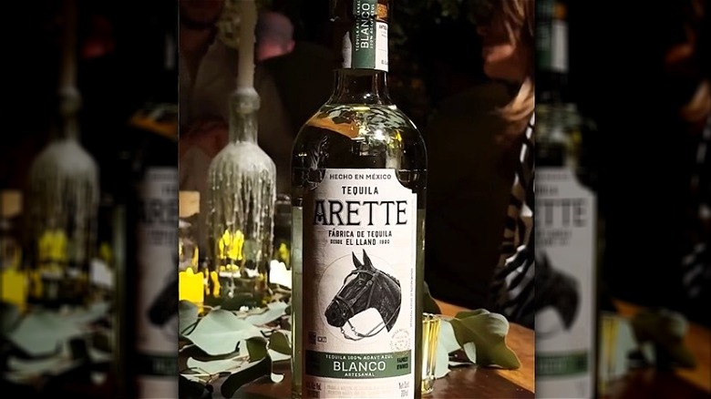 A bottle of Arette Blanco tequila.