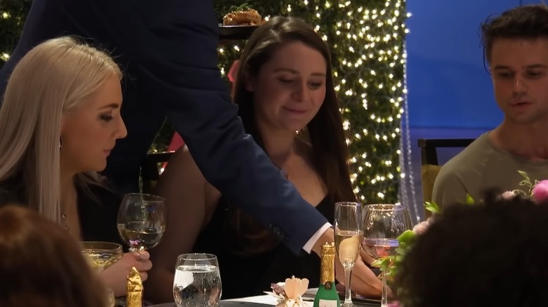 Megan Ramsay dining with her friends during her 21st birthday on "Hell's Kitchen"
