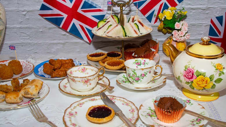 table set for afternoon tea