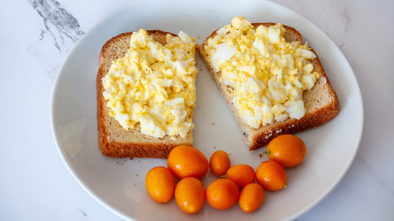 egg salad without mayo on wheat bread