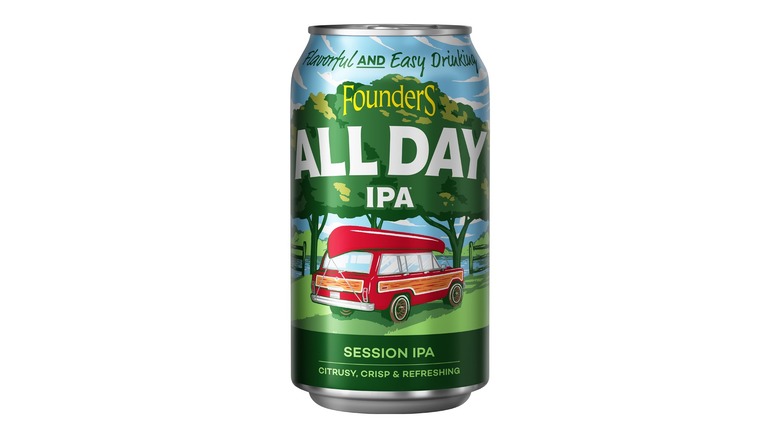 Can of Founders All Day IPA on a white background