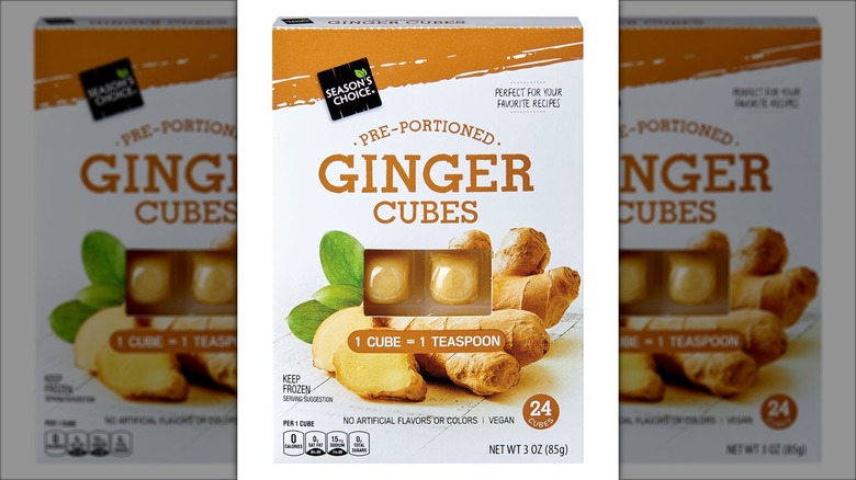 A package of pre-portioned ginger flavor cubes for cooking.