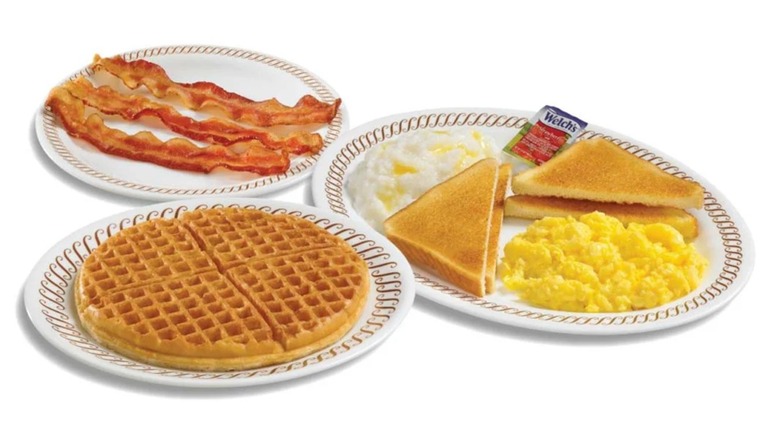 breakfast dishes from Waffle House
