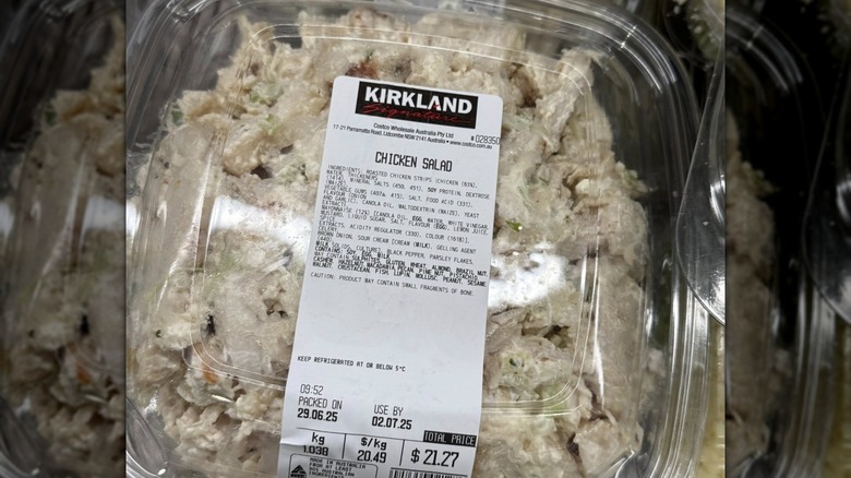 box of Kirkland Signature chicken salad
