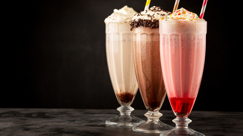 Three milkshakes