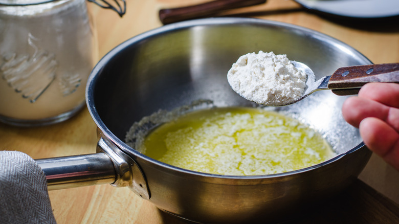 Person making roux