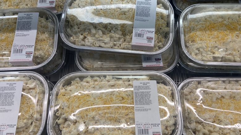 a handful of mac and cheese containers