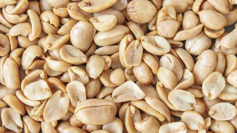 close up of peanuts
