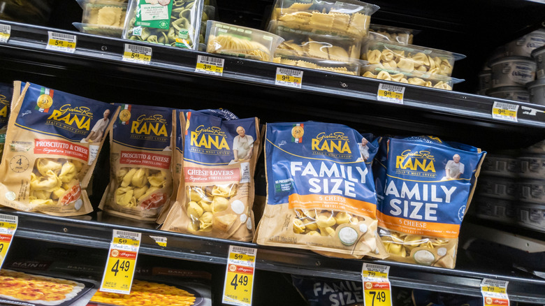 rana ravioli on shelves at store