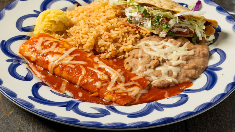 A plate of Mexican food at El Torito