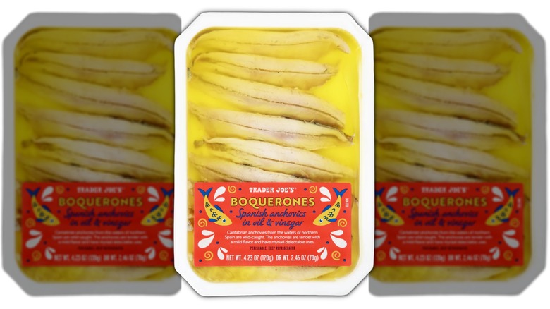 Package of Spanish anchovies packed in oil and vinegar.