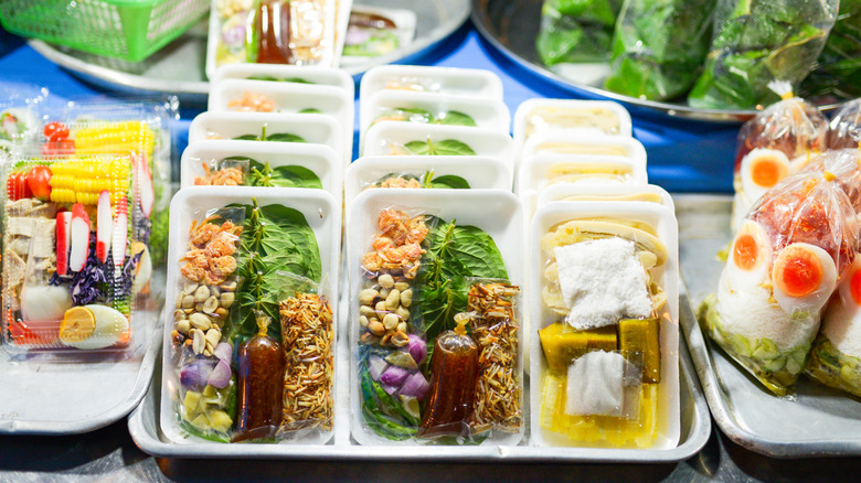 Prepackaged food items without labels