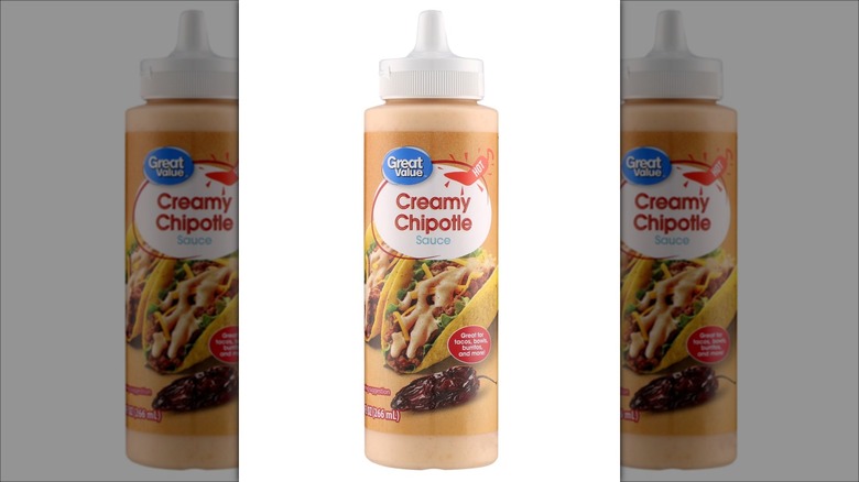 Great Value creamy chipotle sauce bottle