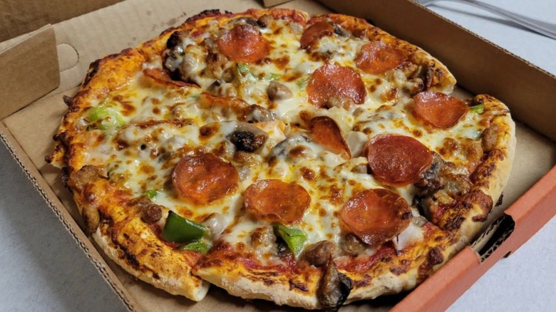 A box of Casey's Pizza
