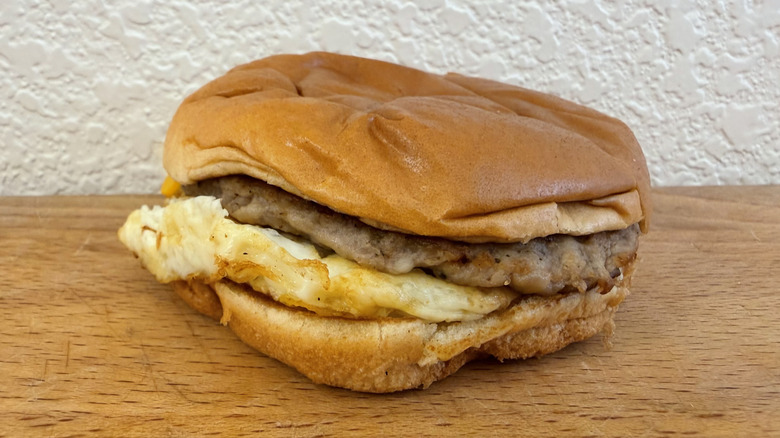 Sausage Breakfast Jack with sausage, egg, and cheese