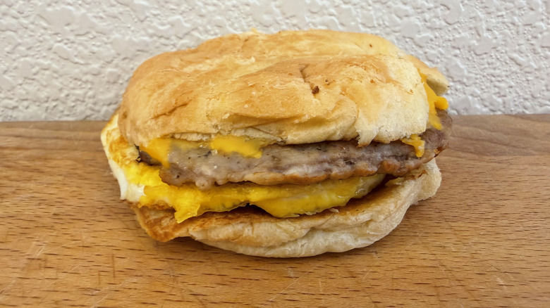 Sausage Croissant with sausage, egg, and cheese