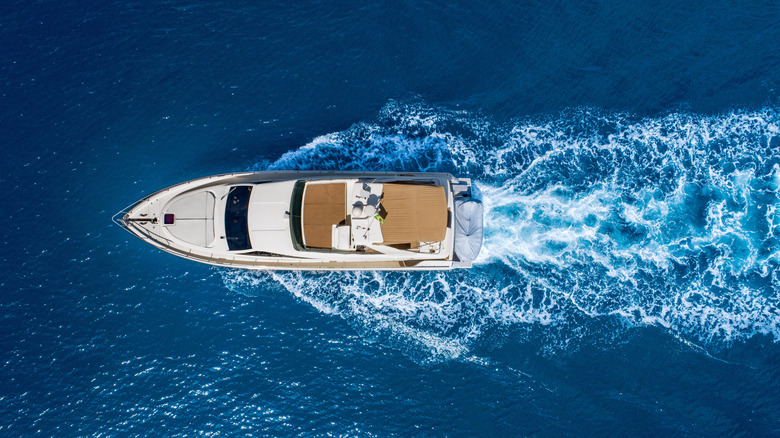 Yacht seen from above