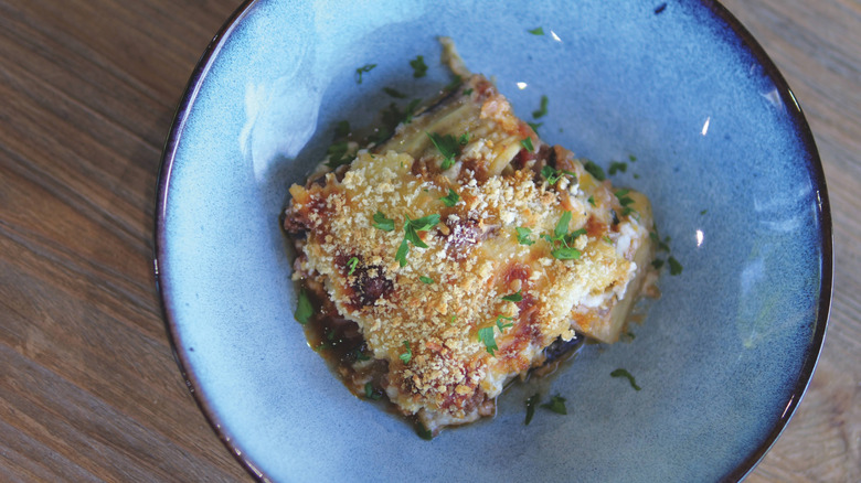 Plate of moussaka