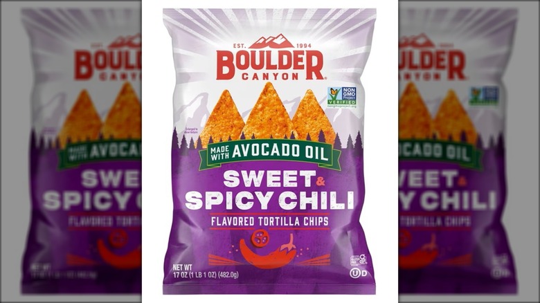 Bag of sweet chili tortilla chips.