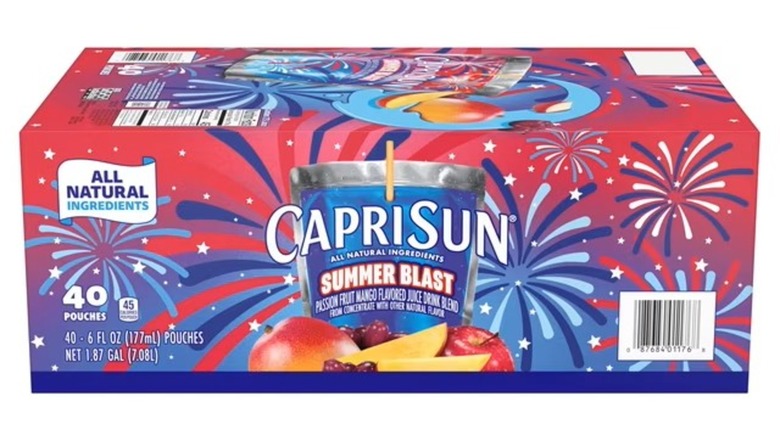 Case of Capri Sun in Summer Blast flavor.