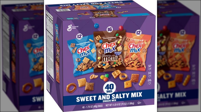 Variety pack of different Chex Mix flavors.