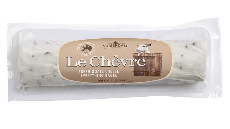 A package of everything bagel-flavored goat cheese.