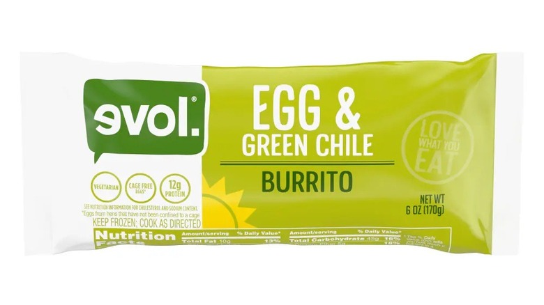 Evol Green Chile Cheese breakfast burrito