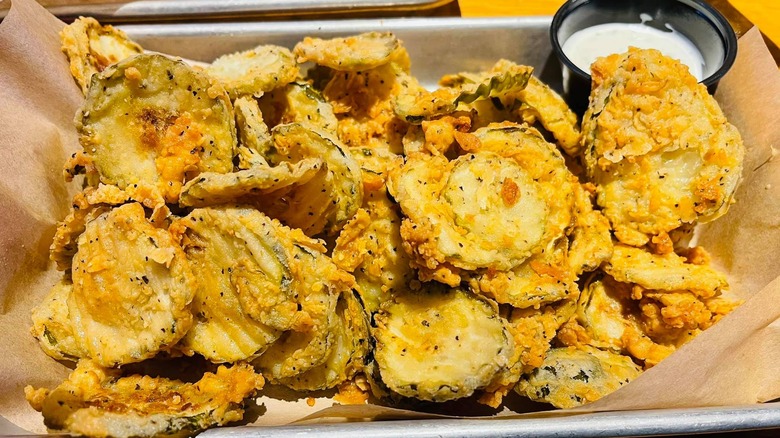 fried pickle platter ranch sauce
