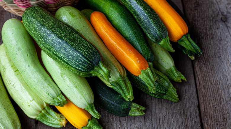 summer squash on a table