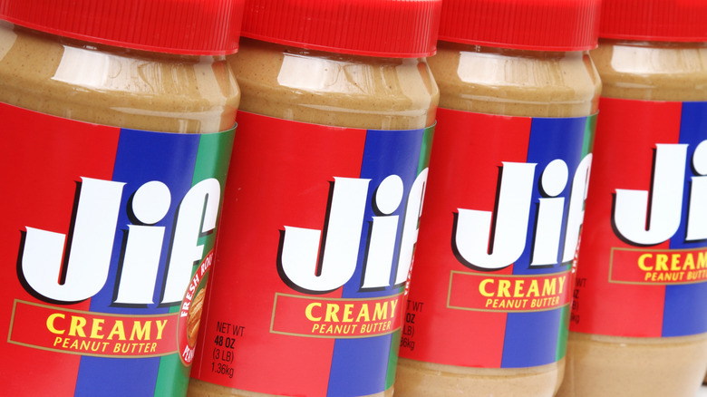 jars of Jif peanut butter