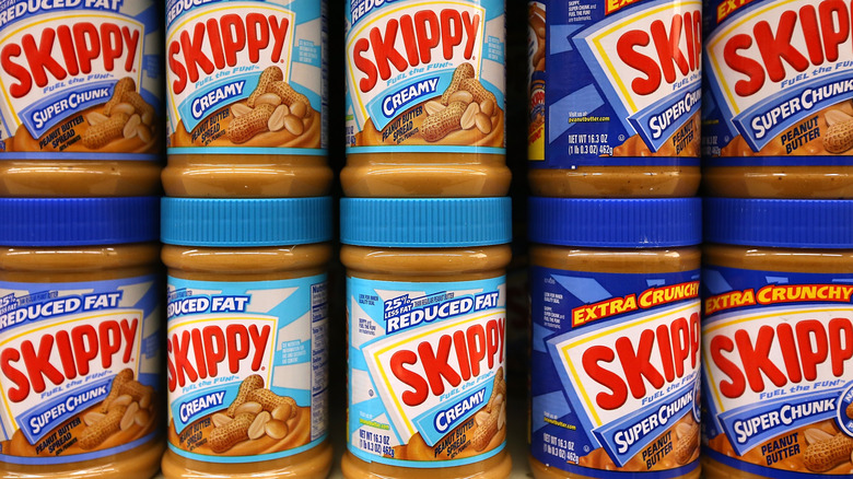 jars of Skippy peanut butter