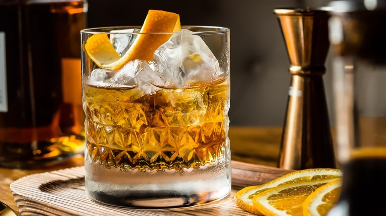 old-fashioned whiskey cocktail