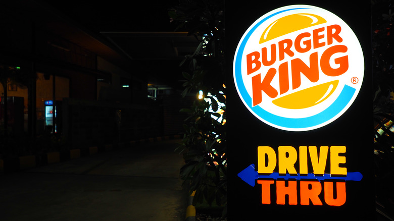 Burger King drive-thru sign