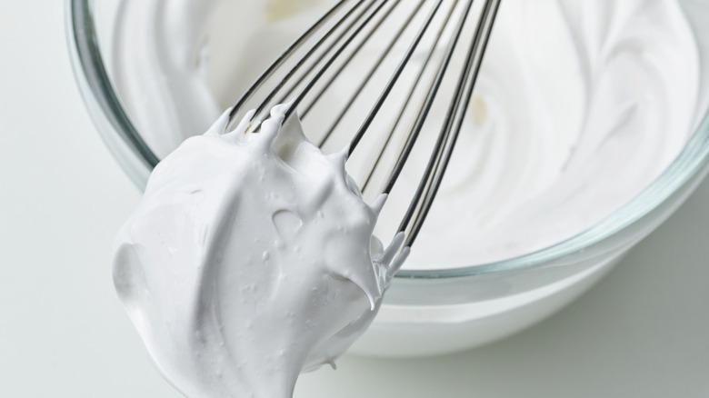 Beaten egg whites