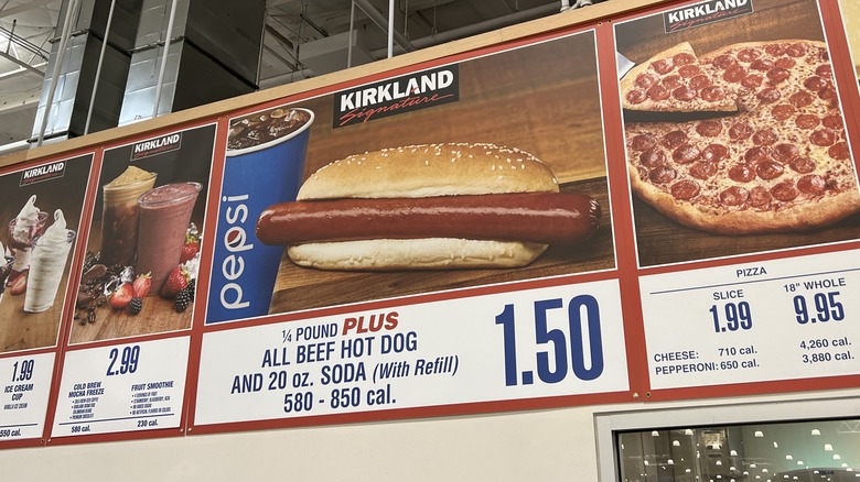 Hot dog combo on Costco menu