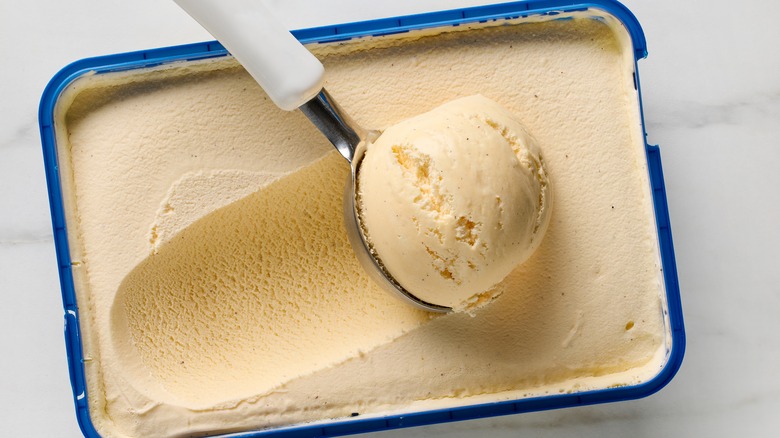 Scooping ice cream