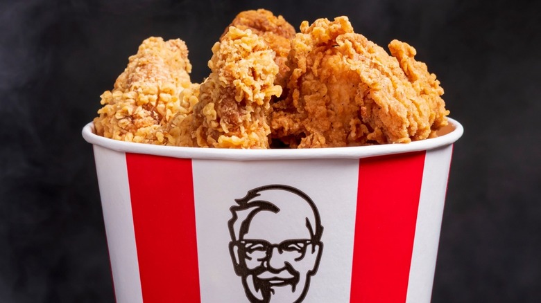 bucket of KFC fried chicken