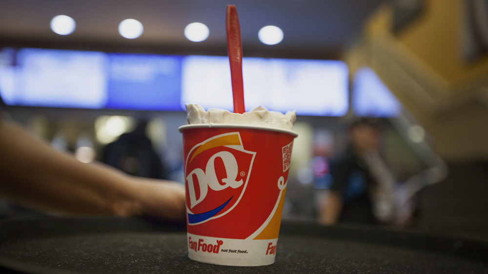 Dairy Queen Blizzard on table
