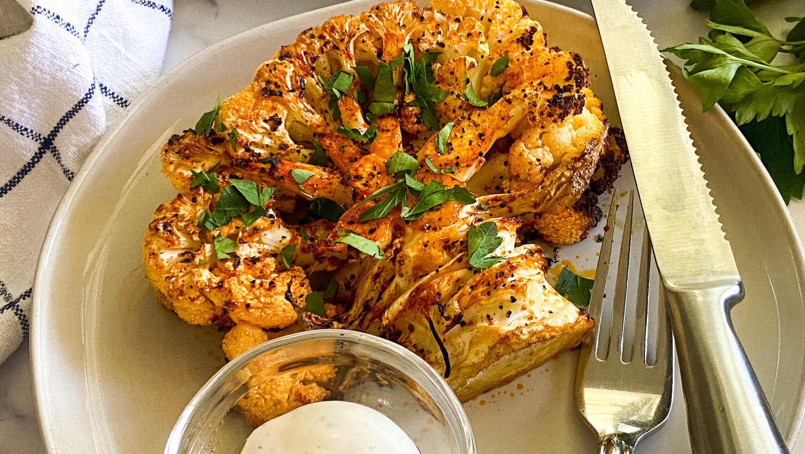 A Marinade Is All You Need To Take Cauliflower Steaks Up A Notch