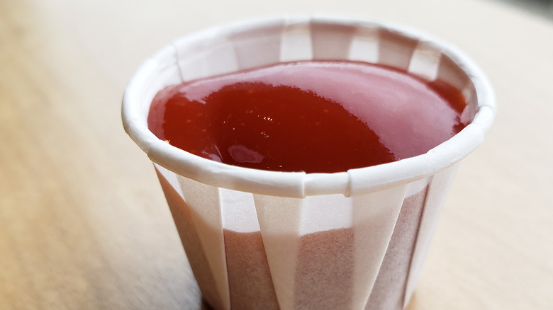 ketchup in paper cup