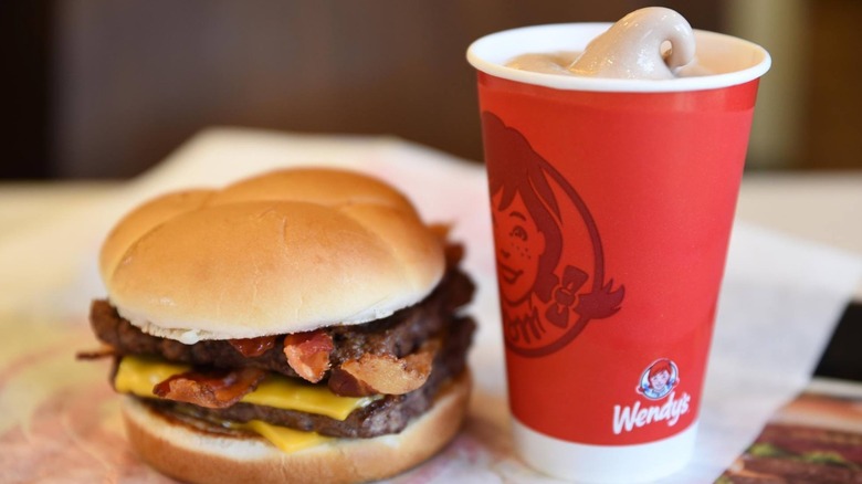 Burger and Frosty from Wendy's