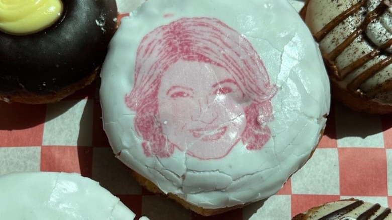 Martha Stewart's face on cupcake