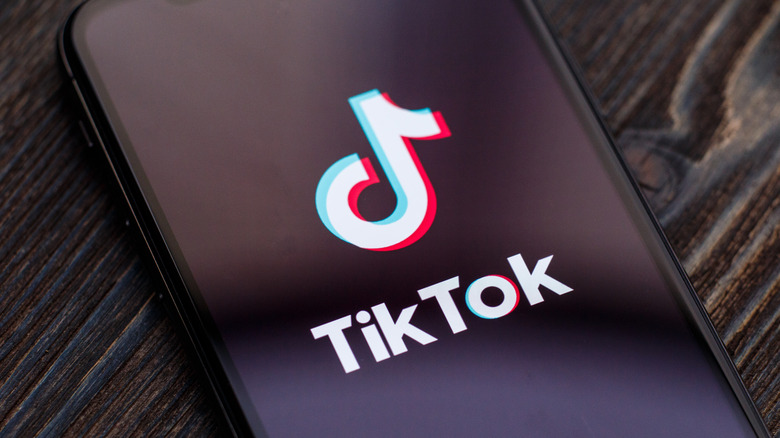 TikTok app on phone screen