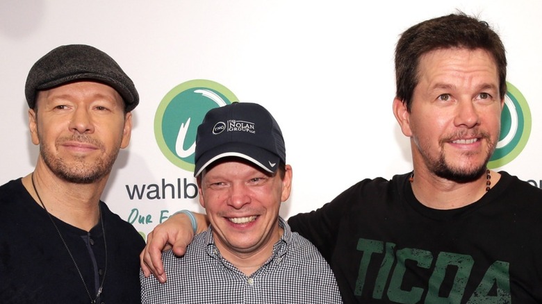 Mark Wahlberg and Paul Wahlberg at Wahlburgers Las Vegas